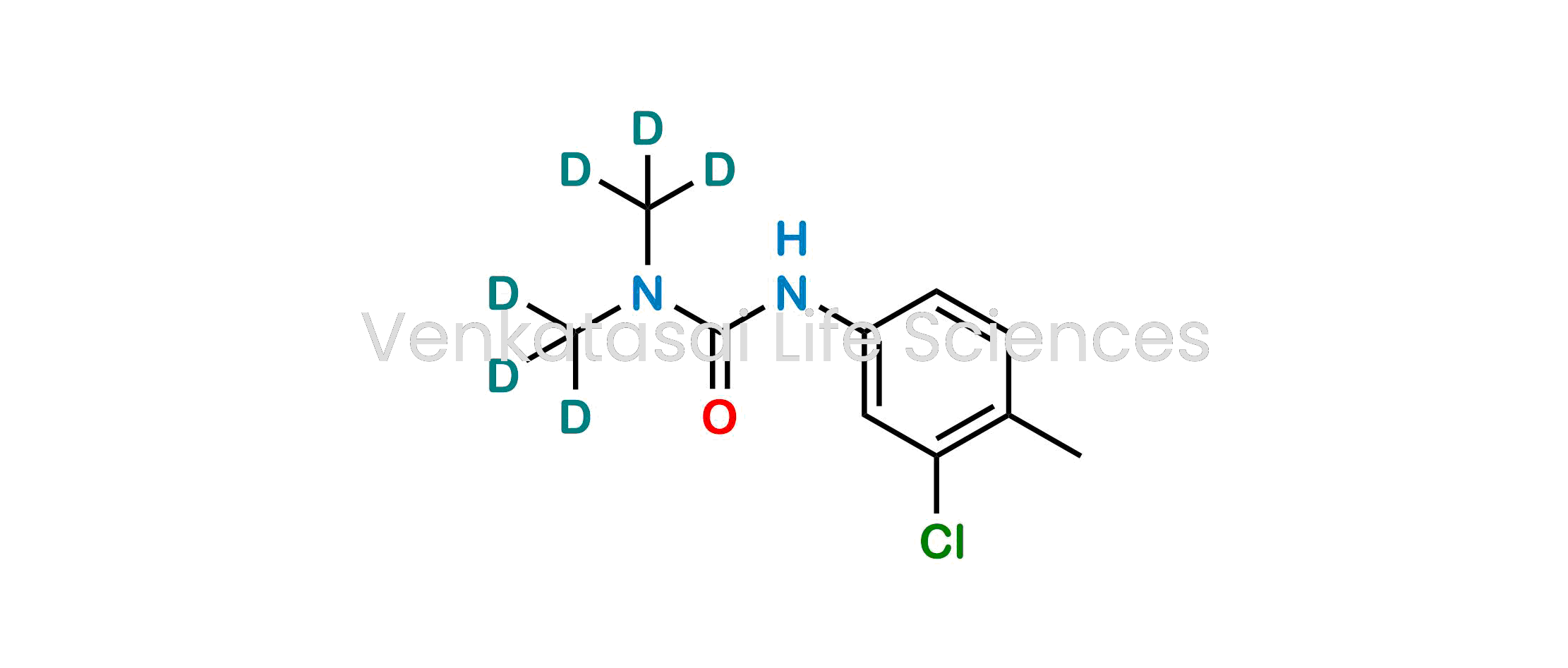 N?-(3-Chloro-4-methylphenyl)-N,N-(dimethyl-d6)urea; 1,1-(Dimethyl-d6)-3-(3-chloro-4- methylphenyl)urea; 1-(3-Chloro-4-methyl)-3,3-(dimethy-d6)lurea