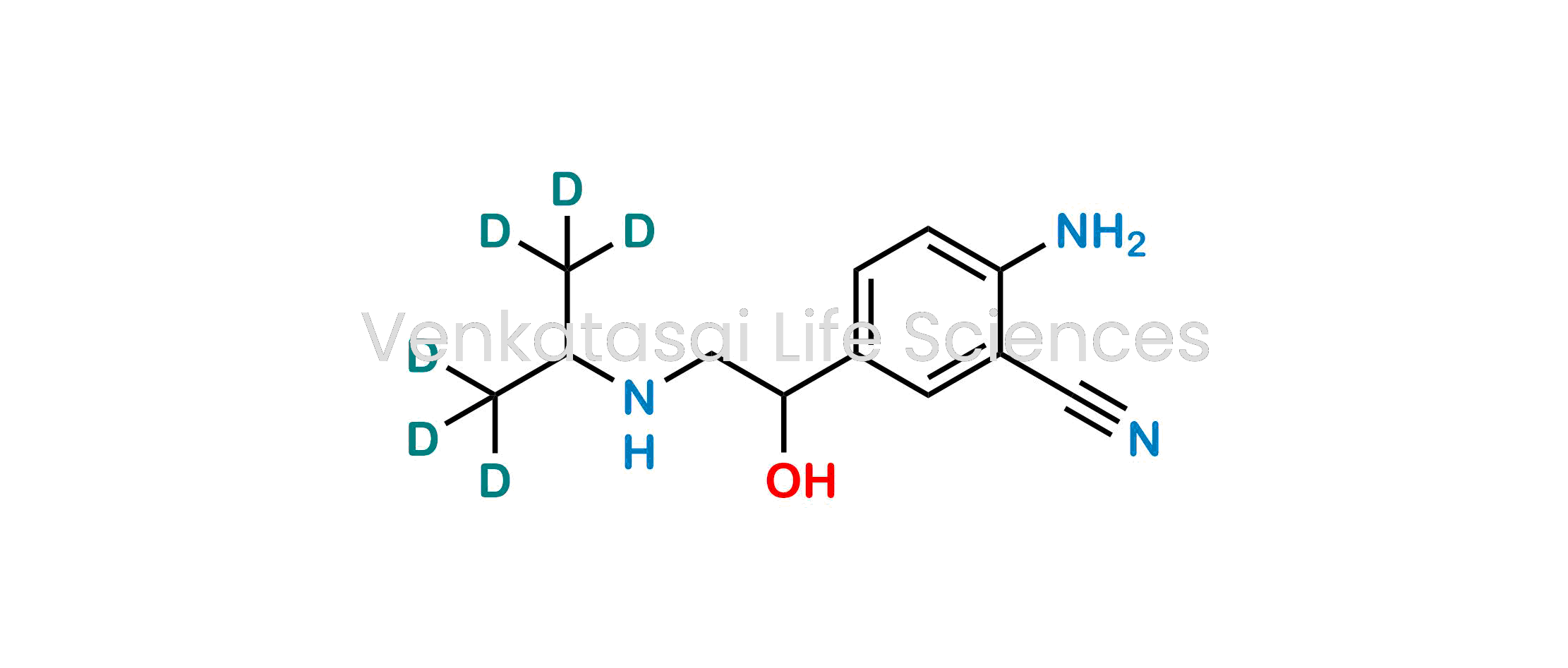 2-Amino-5-[1-hydroxy-2-[(propan-2-yl)amino]ethyl]benzonitrile-D6