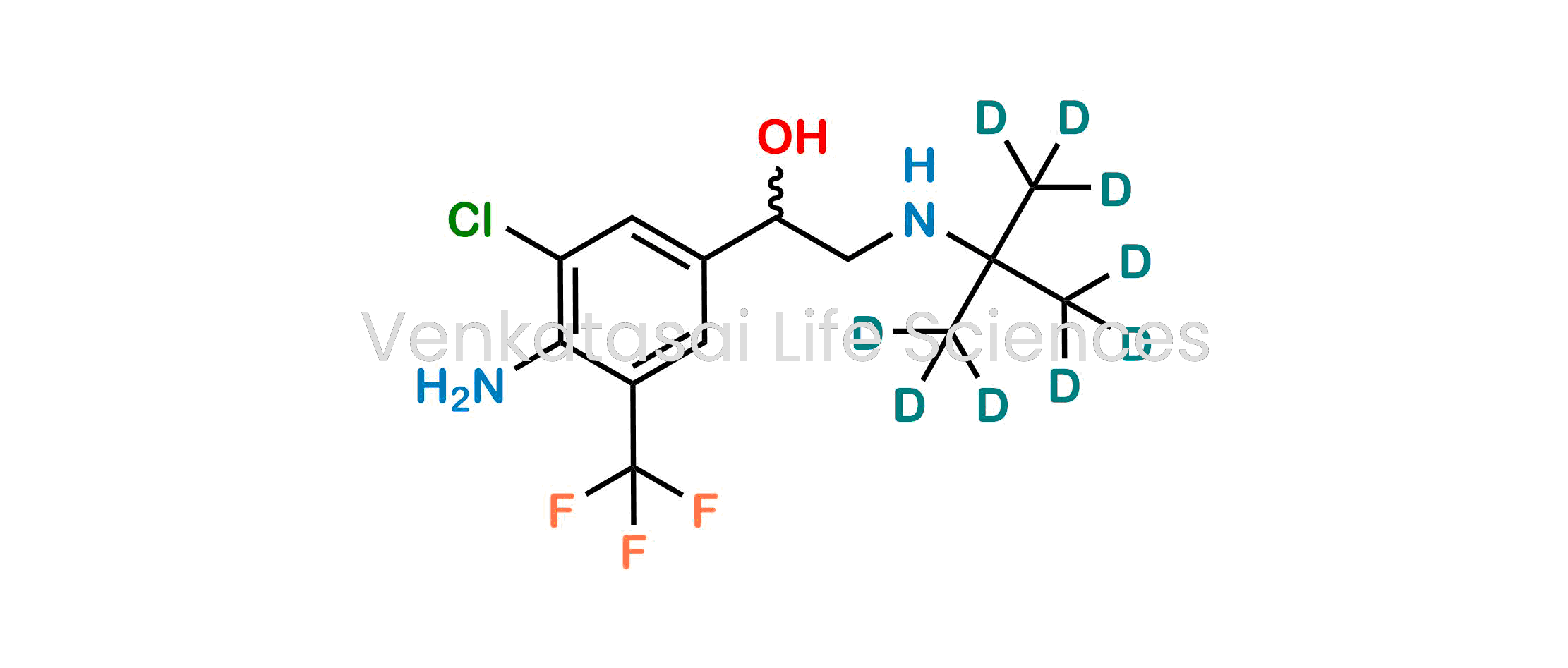 4-Amino-3-chloro-?-[[(1,1-dimethylethyl)amino]methyl]-5-(trifluoromethyl)benzenemethanol-d9