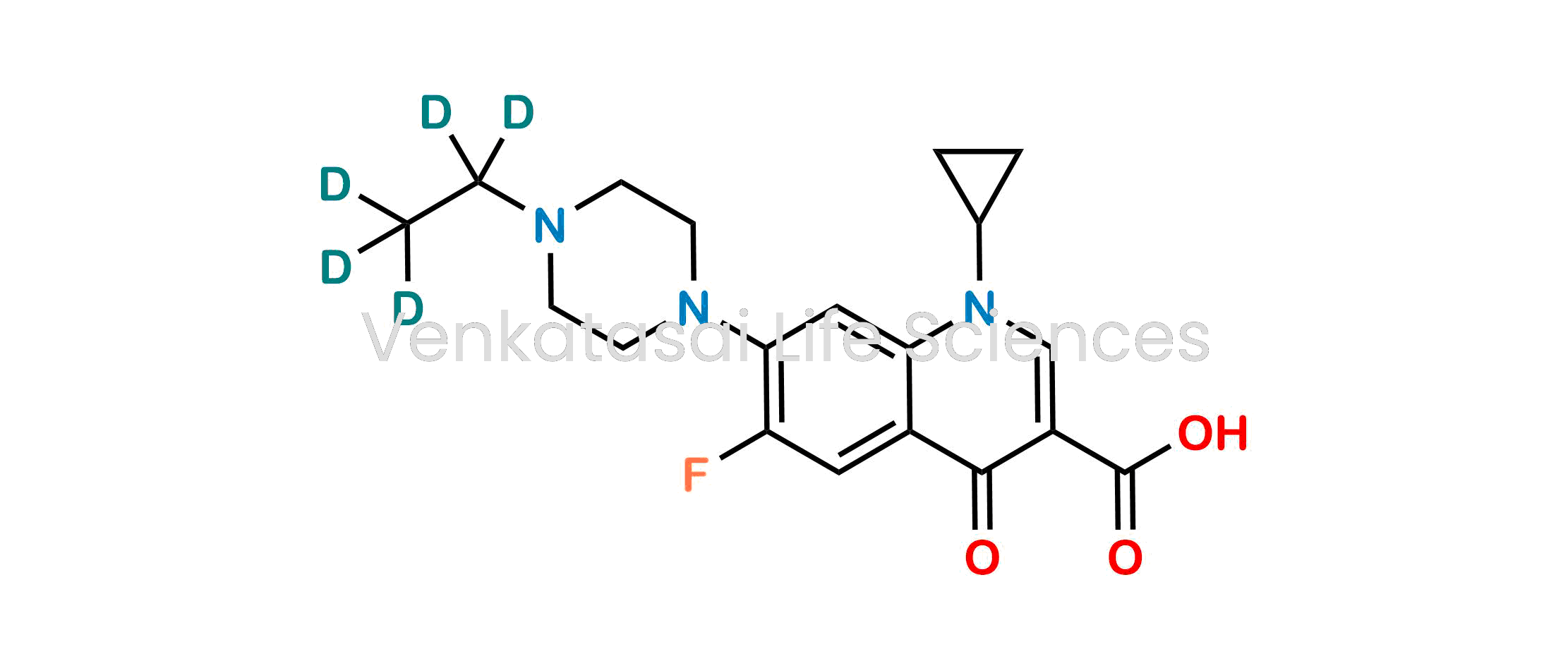 1-Cyclopropyl-7-(4-(ethyl-d5)piperazin-1-yl)-6-fluoro-4-oxo-1,4-dihydroquinoline-3-carboxylic acid