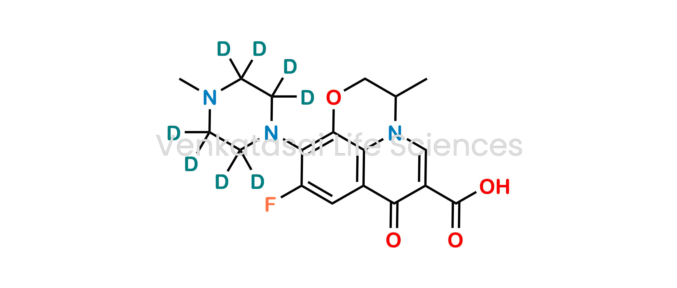 9-Fluoro-2,3-dihydro-3-methyl-10-(4-methyl-1-piperazinyl-d8)-7-oxo-7H-pyrido[1,2,3-de]-1,4-benzoxazine-6-carboxylic Acid