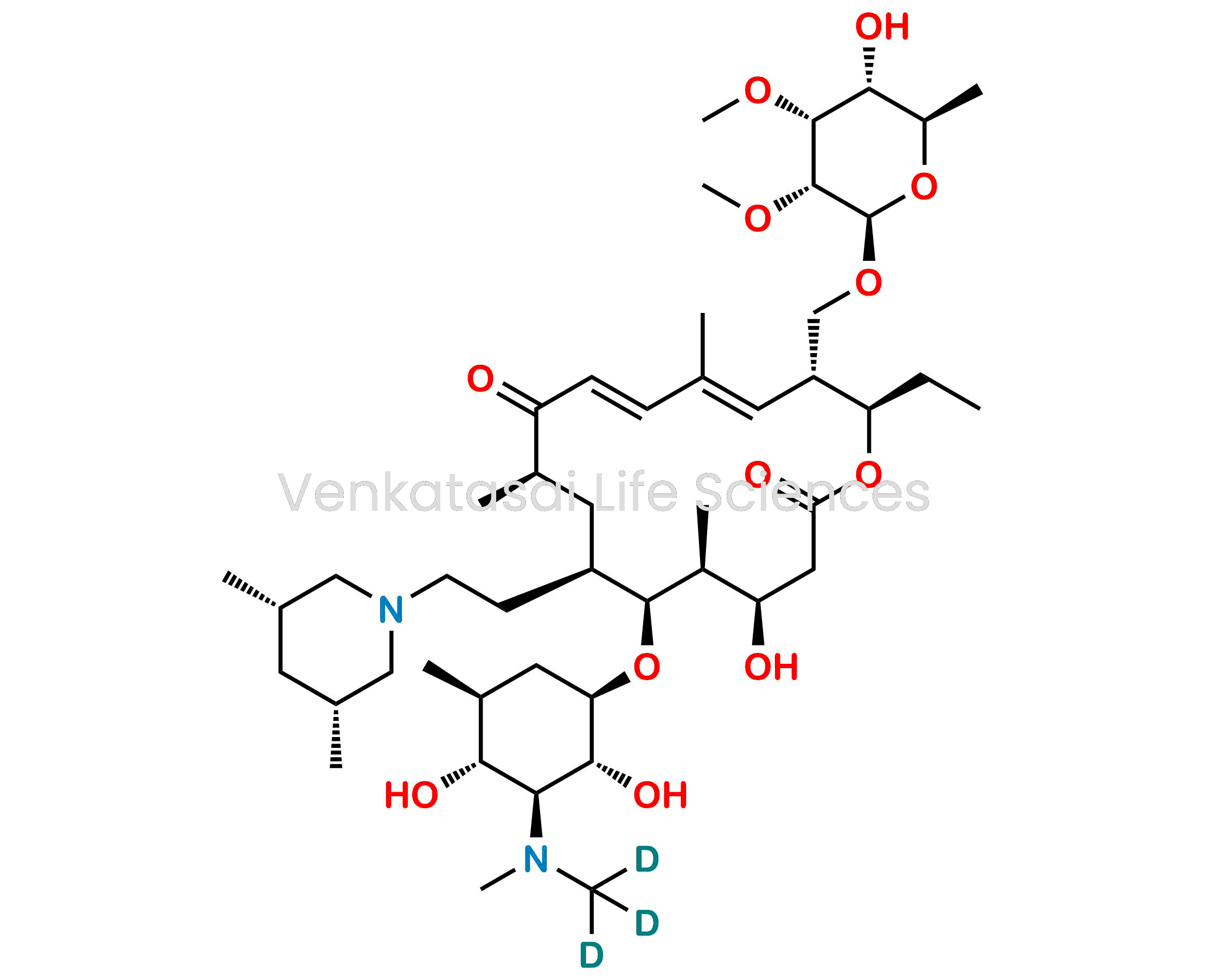 (4R,5S,6S,7R,9R,11E,13E,15R,16R)-6-(((1R,2R,3S,4R,5S)-2,4-dihydroxy-5-methyl-3-(methyl(methyl-d3)amino)cyclohexyl)oxy)-7-(2-((3S,5R)-3,5-dimethylpiperidin-1-yl)ethyl)-16-ethyl-4-hydroxy-15-((((2R,3R,4R,5R,6R)-5-hydroxy-3,4-dimethoxy-6-methyltetrahydro-2H-