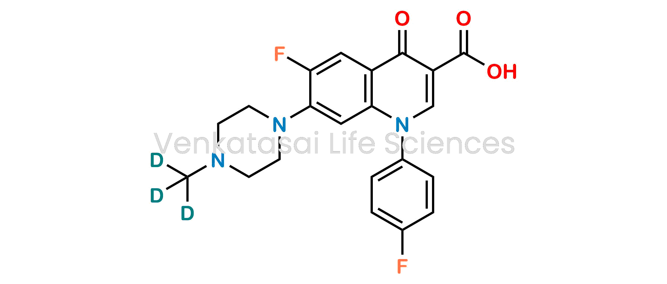 6-Fluoro-1-(4-fluorophenyl)-7-(4-(methyl-d3)piperazin-1-yl)-4-oxo-1,4-dihydroquinoline-3-carboxylic acid