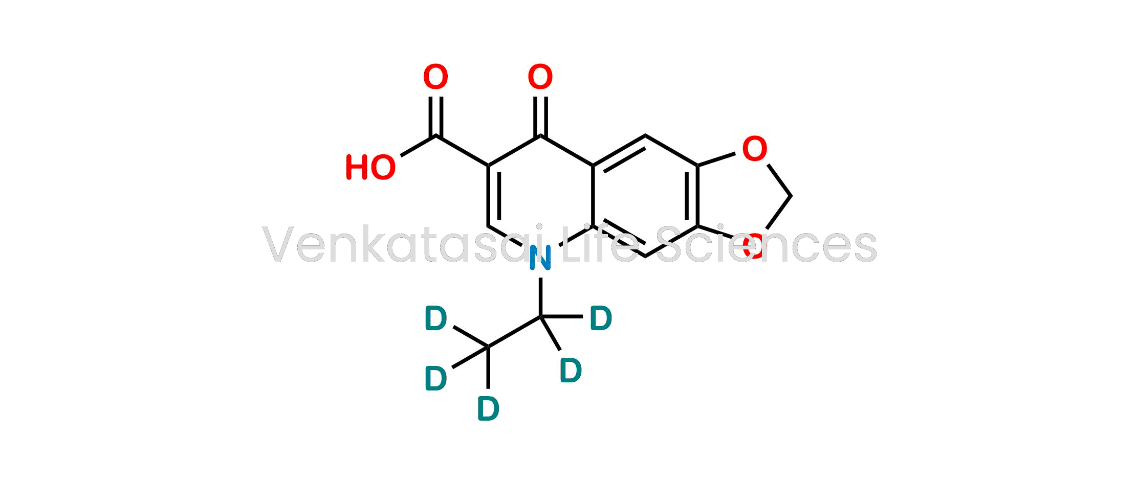 5-(Ethyl-d5)-5,8-dihydro-8-oxo-1,3-Dioxolo[4,5-g]quinoline-7-carboxylic Acid