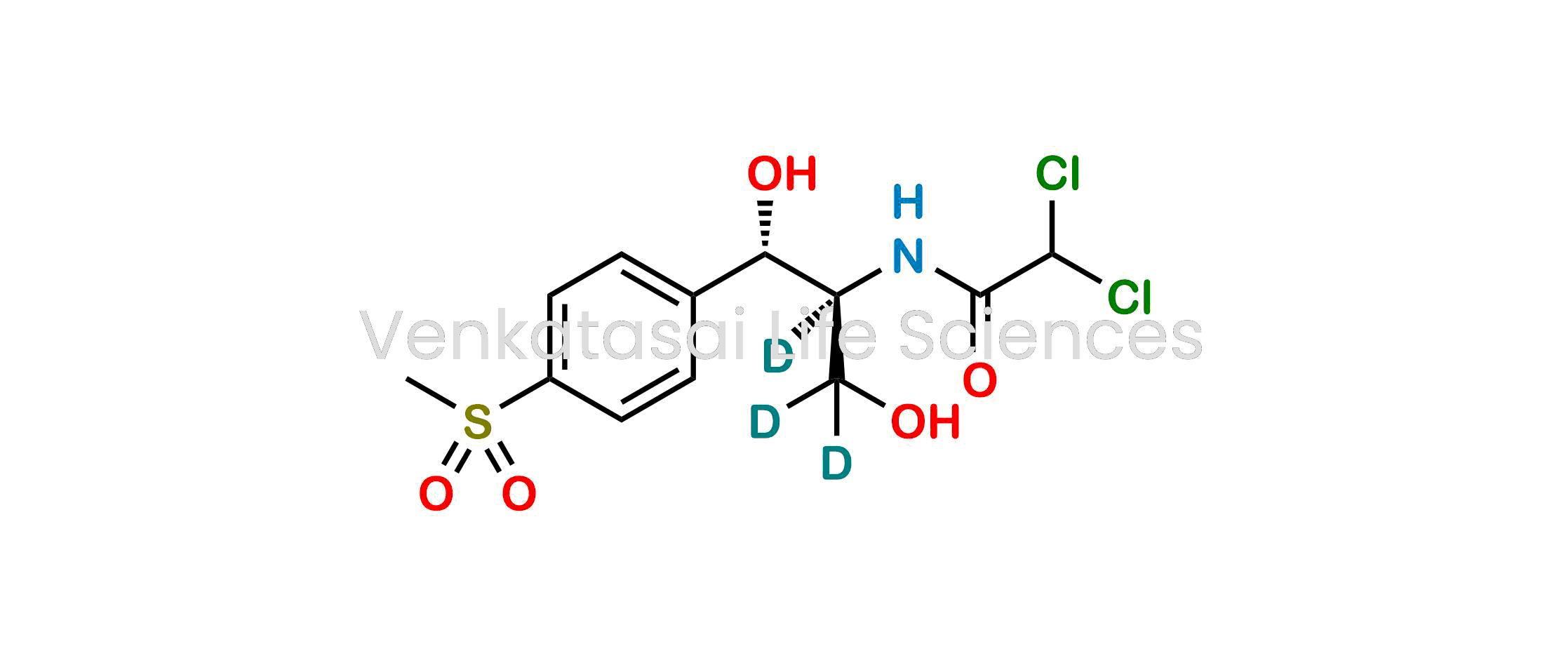 2,2-dichloro-N-((1S,2S)-1,3-dihydroxy-1-(4-(methylsulfonyl)phenyl)propan-2-yl-2,3,3-d3)acetamide