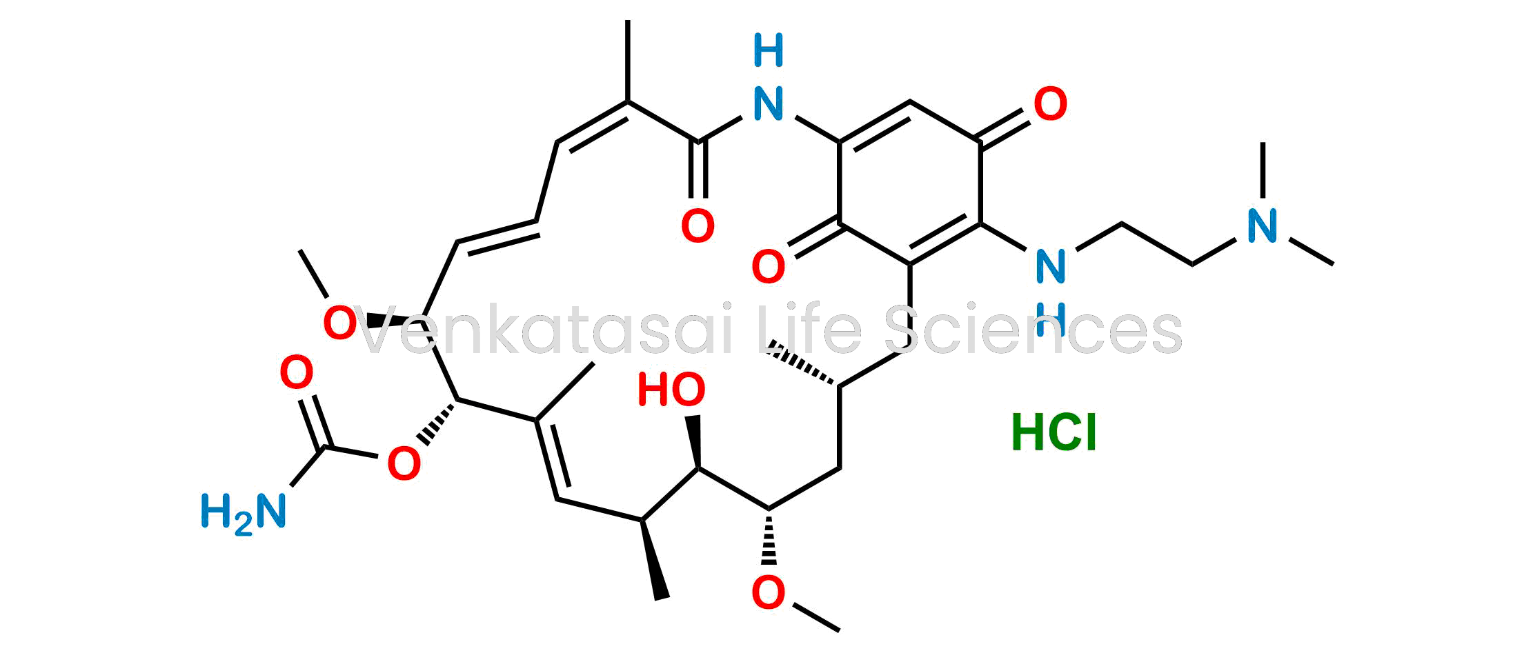 7-[2-(Dimethylamino)ethylamino]-17-desmethylgeldanamycin hydrochloride