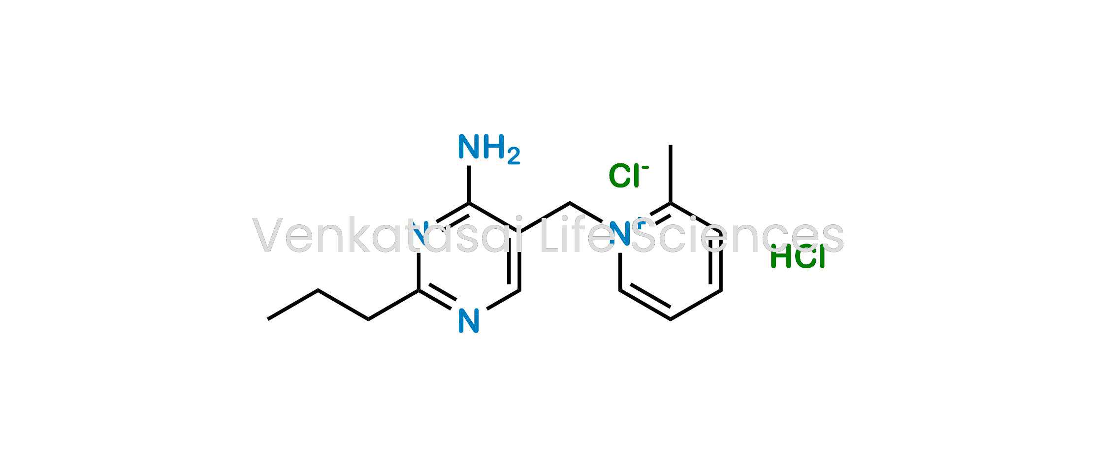 1-[(4-Amino-2-propylpyrimidin-5-yl)methyl]-2-methylpyridin-1-ium chloride hydrochloride (as per EP) ; 1-[(4-Amino-2-propyl-5-pyrimidinyl)methyl]-2-methylpyridinium chloride monohydrochloride (as per USP)