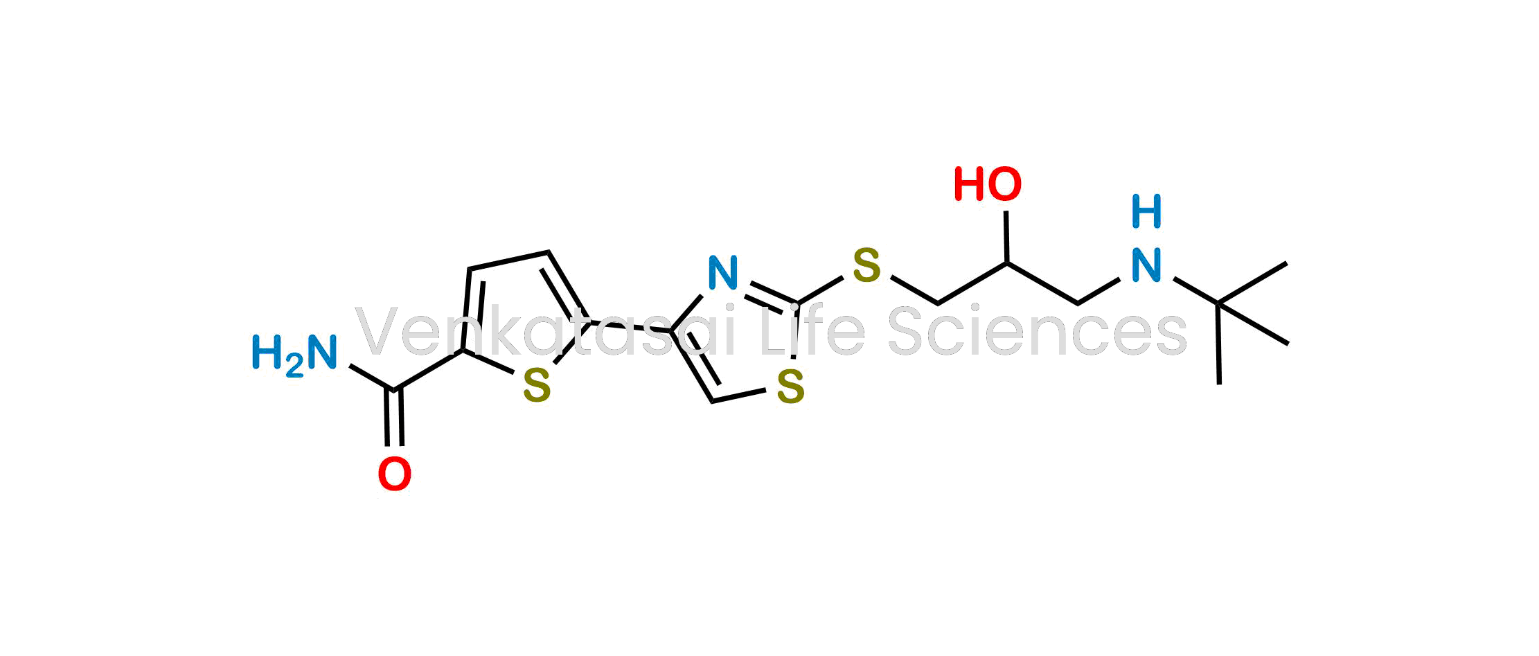 5-(2-((3-(Tert-butylamino)-2-hydroxypropyl)thio)thiazol-4-yl)thiophene-2-carboxamide
