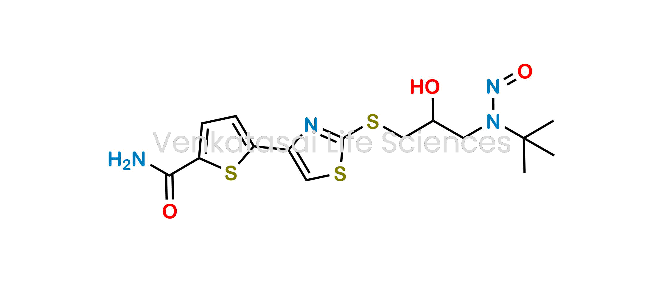 5-(2-((3-(Tert-butyl(nitroso)amino)-2-hydroxypropyl)thio)thiazol-4-yl)thiophene-2-carboxamide