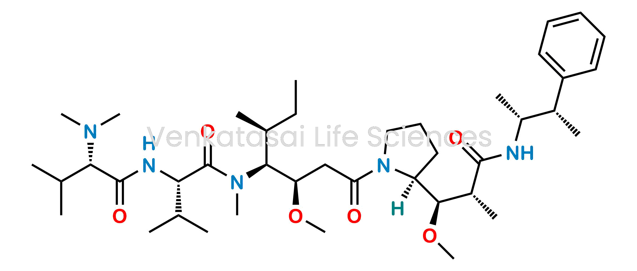 (S)-2-((S)-2-(dimethylamino)-3-methylbutanamido)-N-((3R,4S,5S)-1-((S)-2-((1R,2R)-3-(((1S,2R)-1-hydroxy-1-phenylpropan-2-yl)amino)-1-methoxy-2-methyl-3-oxopropyl)pyrrolidin-1-yl)-3-methoxy-5-methyl-1-oxoheptan-4-yl)-N,3-dimethylbutanamide