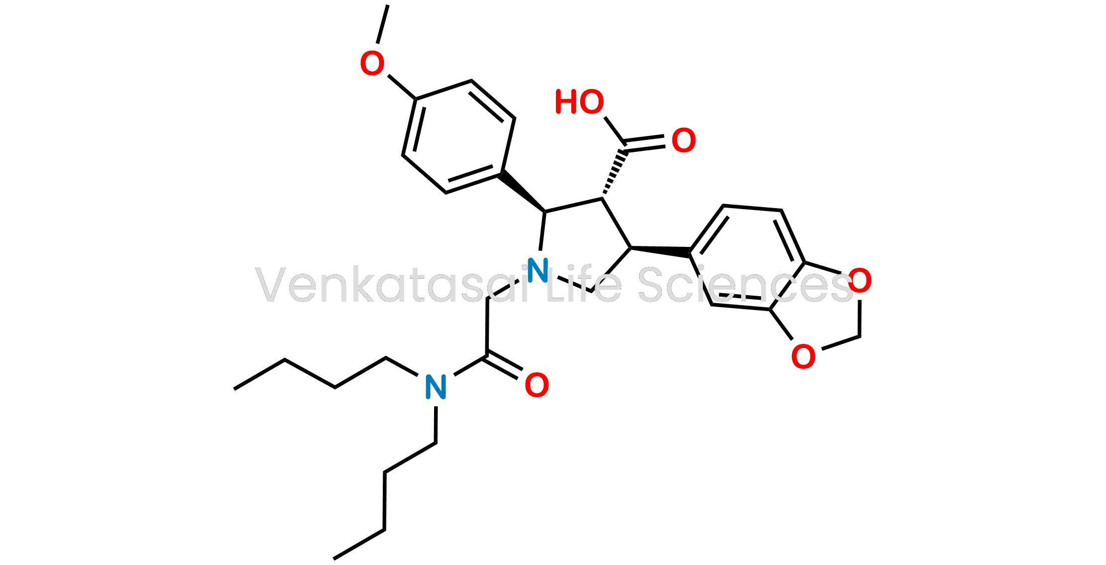 (2R,3R,4S)-4-(Benzo[d][1,3]dioxol-5-yl)-1-(2-(dibutylamino)-2-oxoethyl)-2-(4-methoxyphenyl)pyrrolidine-3-carboxylic acid